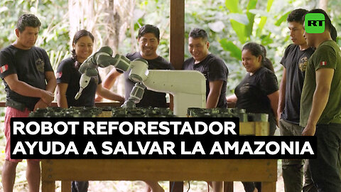 Robot planta árboles en la Amazonia para contrarrestar la deforestación