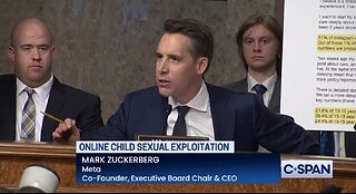Sen Josh Hawley UNLOADS On Zuckerberg For Child Sexual Exploitation On Facebook