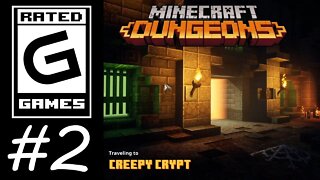 Minecraft Dungeons - Part 2 - Creepy Crypt Walkthrough
