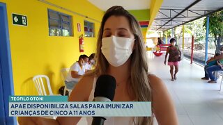 Teófilo Otoni: APAE disponibiliza salas para imunizar crianças de 5 a 11 anos