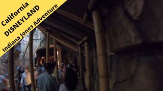 California Disneyland Indiana jones ride, waiting in line isn't that bad