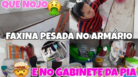 FAXINA PESADA NO ARMÁRIO 😰QUE NOJO🤮|| FIQUEI ATÉ COM VERGONHA DO QUE VI 😰