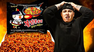 Trying the 1X SPICY Noodle Challenge 🔥 (Eating NUCLEAR Fire Noodles)