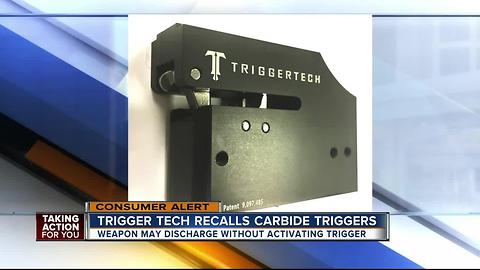 Crossbow triggers recalled due to injury hazard