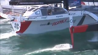 ARKEA ULTIM Challenge Race Start and 1st Onboard reports from the Ultims