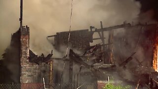 Fire destroys house in Cleveland's Collinwood neighborhood