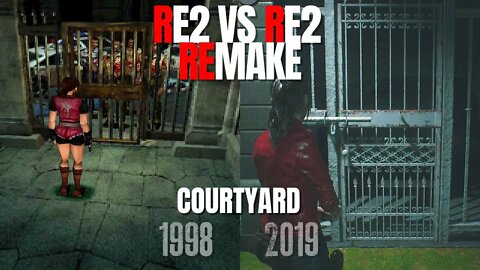RE2 vs RE2 Remake: Courtyard