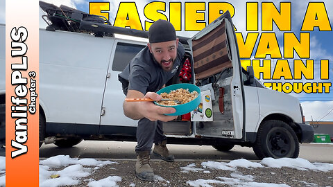 Making Thai Chicken Stir Fry w/ PEANUT BUTTER in a Cargo Van