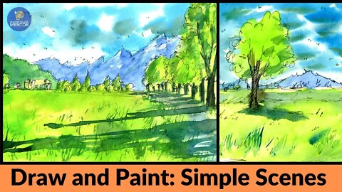 Pen and Ink Drawing Techniques for Beginners: Watercolor Painting Tutorial (2 Demonstrations)