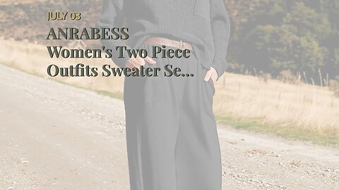 ANRABESS Women's Two Piece Outfits Sweater Sets Long Sleeve Pullover and Drawstring Pants Loung...