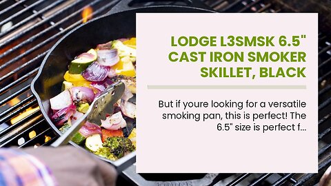 Lodge L3SMSK 6.5" Cast Iron Smoker Skillet, Black