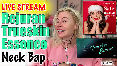 Live stream Neck Bap with Rejuran True Skin Essence, Glamcosm: Code Jessica10 saves you 25% off