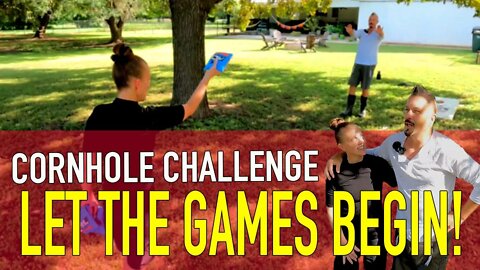 Girlfriend vs Boyfriend Cornhole Challenge | Let the Games Begin! | DIY and Chill