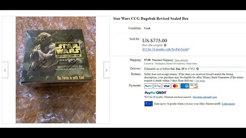 Expensive/Interesting Sealed Dead Card Game Sales on eBay November 2021 - January 2022 Part 3