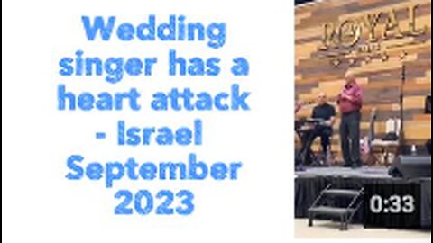 Wedding singer has a heart attack - Israel 🇮🇱 September 2023