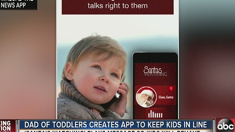 Santa's Watching app helps calm child temper tantrums