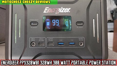 ENERGIZER Portable Power Station 300W, 320Wh LiFePO4 Backup Battery Power Supply, Camping, emergency