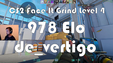 CS2 Face-It Grind - Face-It Level 4 - 978 Elo - de_vertigo