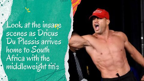 Dricus Du Plessis arrives home to South Africa with the middleweight title