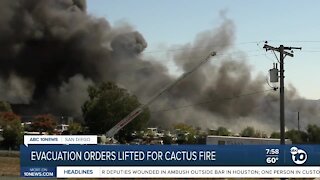 Evacuation order lifted for Cactus Fire