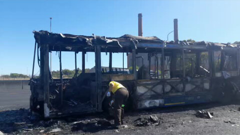 WATCH: MyCiTi bus clean up after catching fire