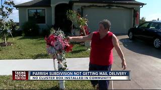 No mail delivery for Parrish subdivision has neighbors upset