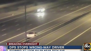DPS stops wrong-way driver on Loop 101 eastbound near 35th Avenue overnight