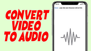 How To Convert Video To Audio On iPhone