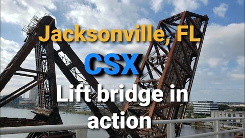 CSX rolling lift bridge in Jacksonville Florida. 20 Dec 20