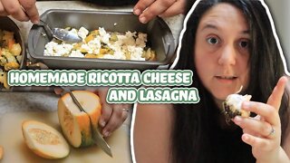 How to make Homemade Ricotta Cheese and Veggie Lasagna