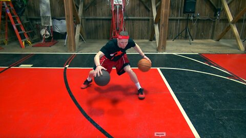 Basketball Training: 2 Ball Dribbling Routine