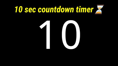 10 second countdown timer