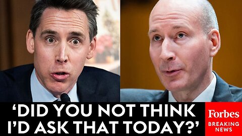 JUST IN- Josh Hawley Does Not Let Up On Biden Official In Tense Senate Hearing