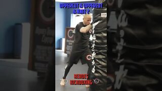 Heroes Training Center | Kickboxing "How To Double Up" Uppercut & Uppercut & Knee 2 - Back | #Shorts