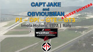 Race 3 | CAPT JAKE and Obviousman | IMSA Challenge | Imola Historic 1972 | Italy
