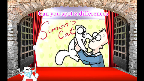 Simon's Cat - Find (spot) the two differences - Brain games and puzzles welcome and try...