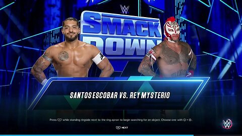 Smackdown Rey Mysterio vs Santos Escobar in the WWE United States Championship Invitational Finals