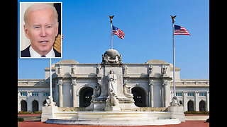 Biden’s speech was in front of a Blue screen… was he really at Union Station?