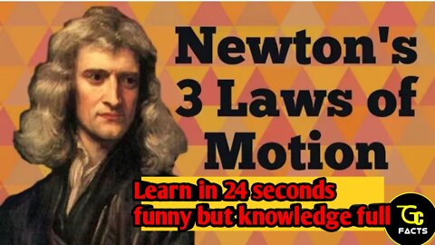 All 3 Newton Laws in just 24 seconds #shorts #youtubeshorts #science #newton