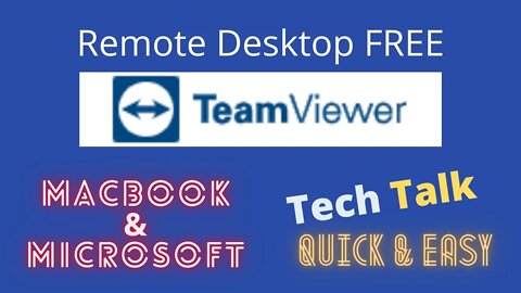 How to Install and Use Free TeamViewer To allow Remote Desktop Connection on MacBook & Microsoft