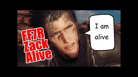 Zack Lives In Final Fantasy 7 Remake Confirmed #FF7R