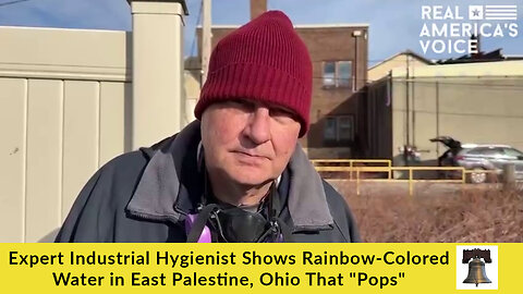 Expert Industrial Hygienist Shows Rainbow-Colored Water in East Palestine, Ohio That "Pops"
