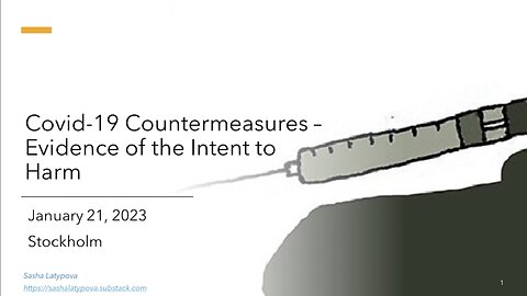 USA, VACCINI: COVID-19 Countermeasures, Evidence of intent of harm 21/01/2023