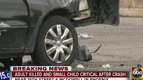 Man killed, child in critical condition after PHX car crash