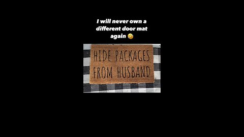 Get yourself this doormat!!!