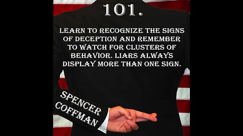 E101 - Signs Of Deception - Deception Tips Podcast