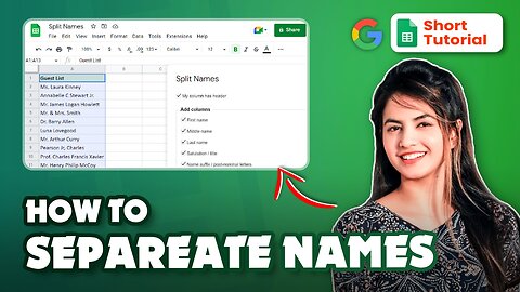 📊🧑‍🤝‍🧑 **How to separate names in Google sheet !** 🚀📝