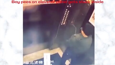 Boy pees on elevator panel gets stuck inside