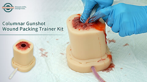 MedEduQuest Columnar Gunshot Wound Packing Trainer with Suture