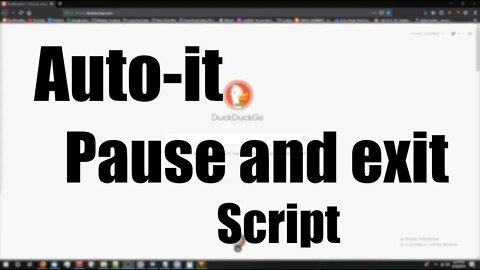 Autoit: Pause and Exit functions